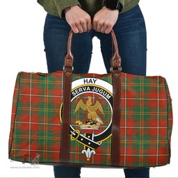 Scottish Hay Ancient Clan Tartan Travel Bag - Crest Classic Scottish Plaid Tartan Plaid