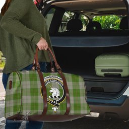 Scottish Cunningham Dress Green Dancers Clan Tartan Travel Bag - Crest Classic Scottish Plaid Tartan Plaid