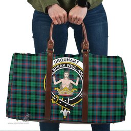 Scottish Urquhart Broad Red Ancient Clan Tartan Travel Bag - Crest Classic Scottish Plaid Tartan Plaid