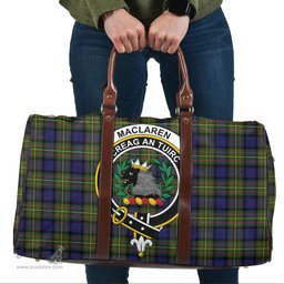 Scottish MacLaren Modern Clan Tartan Travel Bag - Crest Classic Scottish Plaid Tartan Plaid