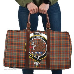 Scottish Innes Ancient Clan Tartan Travel Bag - Crest Classic Scottish Plaid Tartan Plaid