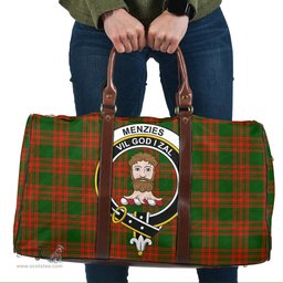 Scottish Menzies Green Modern Clan Tartan Travel Bag - Crest Classic Scottish Plaid Tartan Plaid