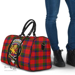 Scottish Nicolson Modern Clan Tartan Travel Bag - Crest Classic Scottish Plaid Tartan Plaid
