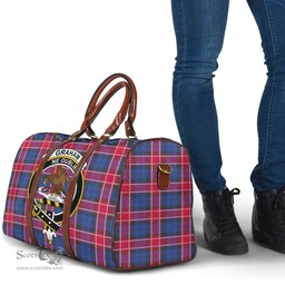 Scottish Graham of Menteith Red Clan Tartan Travel Bag - Crest Classic Scottish Plaid Tartan Plaid