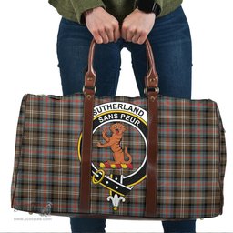 Scottish Sutherland Weathered Clan Tartan Travel Bag - Crest Classic Scottish Plaid Tartan Plaid