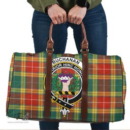Scottish Buchanan Old Sett Clan Tartan Travel Bag - Crest Classic Scottish Plaid Tartan Plaid