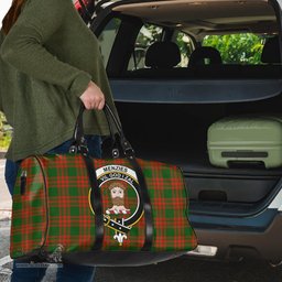 Scottish Menzies Green Modern Clan Tartan Travel Bag - Crest Classic Scottish Plaid Tartan Plaid