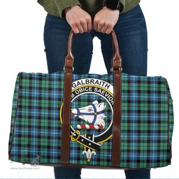 Scottish Galbraith Ancient Clan Tartan Travel Bag - Crest Classic Scottish Plaid Tartan Plaid