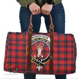 Scottish Robertson Modern Clan Tartan Travel Bag - Crest Classic Scottish Plaid Tartan Plaid