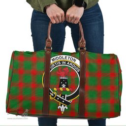 Scottish Middleton Modern Clan Tartan Travel Bag - Crest Classic Scottish Plaid Tartan Plaid