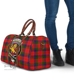 Scottish Nicolson Modern Clan Tartan Travel Bag - Crest Classic Scottish Plaid Tartan Plaid