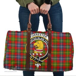 Scottish Forrester Clan Tartan Travel Bag - Crest Classic Scottish Plaid Tartan Plaid