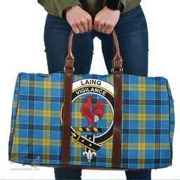 Scottish Laing Clan Tartan Travel Bag - Crest Classic Scottish Plaid Tartan Plaid