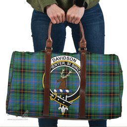 Scottish Davidson Ancient Clan Tartan Travel Bag - Crest Classic Scottish Plaid Tartan Plaid
