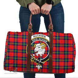 Scottish Ruthven Modern Clan Tartan Travel Bag - Crest Classic Scottish Plaid Tartan Plaid