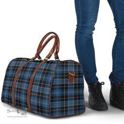 Scottish Clergy Blue Clan Tartan Travel Bag - Classic Scottish Plaid Tartan Plaid