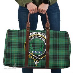 Scottish MacArthur Ancient Clan Tartan Travel Bag - Crest Classic Scottish Plaid Tartan Plaid
