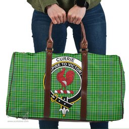 Scottish Currie Clan Tartan Travel Bag - Crest Classic Scottish Plaid Tartan Plaid