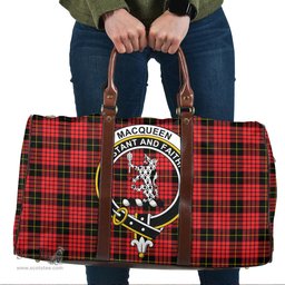 Scottish MacQueen Modern Clan Tartan Travel Bag - Crest Classic Scottish Plaid Tartan Plaid