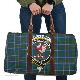 Scottish Cockburn Ancient Clan Tartan Travel Bag - Crest Classic Scottish Plaid Tartan Plaid