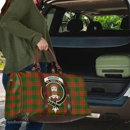 Scottish Menzies Green Modern Clan Tartan Travel Bag - Crest Classic Scottish Plaid Tartan Plaid