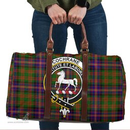 Scottish Cochrane Modern Clan Tartan Travel Bag - Crest Classic Scottish Plaid Tartan Plaid