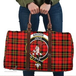 Scottish Brodie Modern Clan Tartan Travel Bag - Crest Classic Scottish Plaid Tartan Plaid