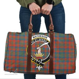 Scottish Matheson Ancient Clan Tartan Travel Bag - Crest Classic Scottish Plaid Tartan Plaid