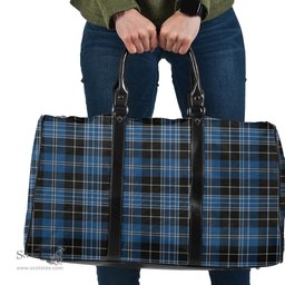 Scottish Clergy Blue Clan Tartan Travel Bag - Classic Scottish Plaid Tartan Plaid