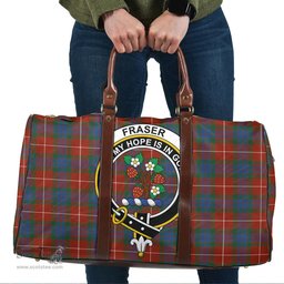 Scottish Fraser Ancient Clan Tartan Travel Bag - Crest Classic Scottish Plaid Tartan Plaid