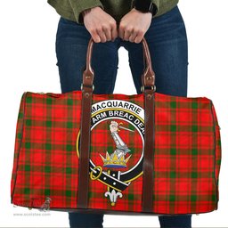 Scottish MacQuarrie Modern Clan Tartan Travel Bag - Crest Classic Scottish Plaid Tartan Plaid