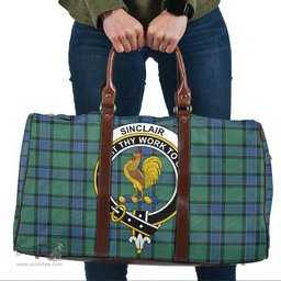 Scottish Sinclair Hunting Ancient Clan Tartan Travel Bag - Crest Classic Scottish Plaid Tartan Plaid