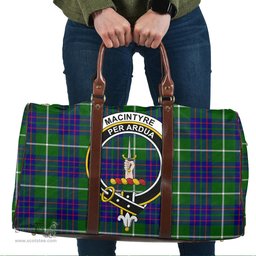 Scottish MacIntyre Hunting Modern Clan Tartan Travel Bag - Crest Classic Scottish Plaid Tartan Plaid