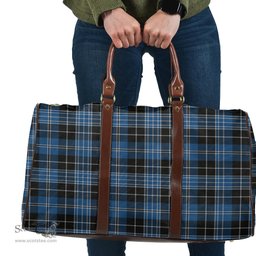 Scottish Clergy Blue Clan Tartan Travel Bag - Classic Scottish Plaid Tartan Plaid