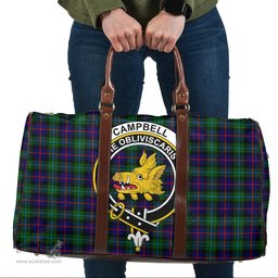 Scottish Campbell of Cawdor Modern Clan Tartan Travel Bag - Crest Classic Scottish Plaid Tartan Plaid