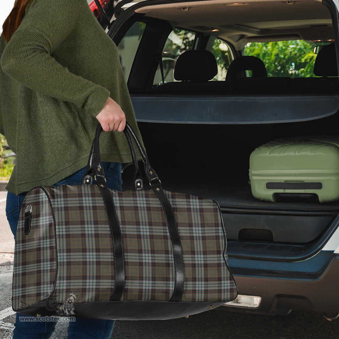Scottish Stewart Old Weathered Clan Tartan Travel Bag - Classic Scottish Plaid Tartan Plaid