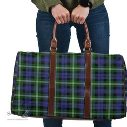 Scottish Baillie Modern Clan Tartan Travel Bag - Classic Scottish Plaid Tartan Plaid