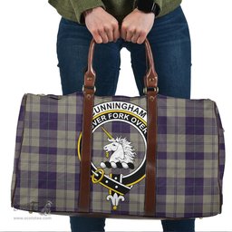 Scottish Cunningham Dress Blue Dancers Clan Tartan Travel Bag - Crest Classic Scottish Plaid Tartan Plaid