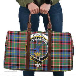 Scottish Stirling Bannockburn District Clan Tartan Travel Bag - Crest Classic Scottish Plaid Tartan Plaid