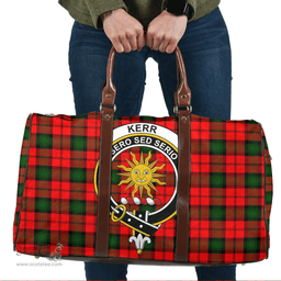 Scottish Kerr Modern Clan Tartan Travel Bag - Crest Classic Scottish Plaid Tartan Plaid