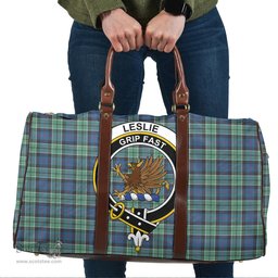 Scottish Leslie Hunting Ancient Clan Tartan Travel Bag - Crest Classic Scottish Plaid Tartan Plaid