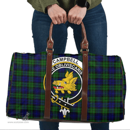 Scottish Campbell Modern Clan Tartan Travel Bag - Crest Classic Scottish Plaid Tartan Plaid