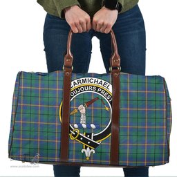 Scottish Carmichael Ancient Clan Tartan Travel Bag - Crest Classic Scottish Plaid Tartan Plaid
