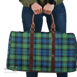 Scottish Gordon Ancient Clan Tartan Travel Bag - Classic Scottish Plaid Tartan Plaid
