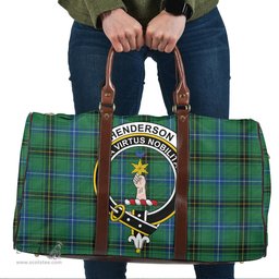 Scottish Henderson Ancient Clan Tartan Travel Bag - Crest Classic Scottish Plaid Tartan Plaid