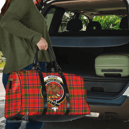 Scottish Munro Modern Clan Tartan Travel Bag - Crest Classic Scottish Plaid Tartan Plaid
