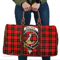 Scottish Wallace Hunting Red Clan Tartan Travel Bag - Crest Classic Scottish Plaid Tartan Plaid