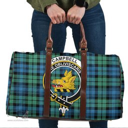 Scottish Campbell Ancient 01 Clan Tartan Travel Bag - Crest Classic Scottish Plaid Tartan Plaid