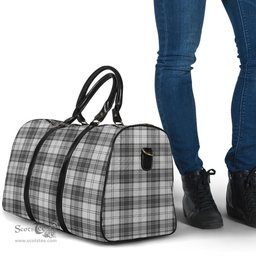 Scottish Douglas Grey Modern Clan Tartan Travel Bag - Classic Scottish Plaid Tartan Plaid