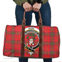 Scottish Ross Modern Clan Tartan Travel Bag - Crest Classic Scottish Plaid Tartan Plaid